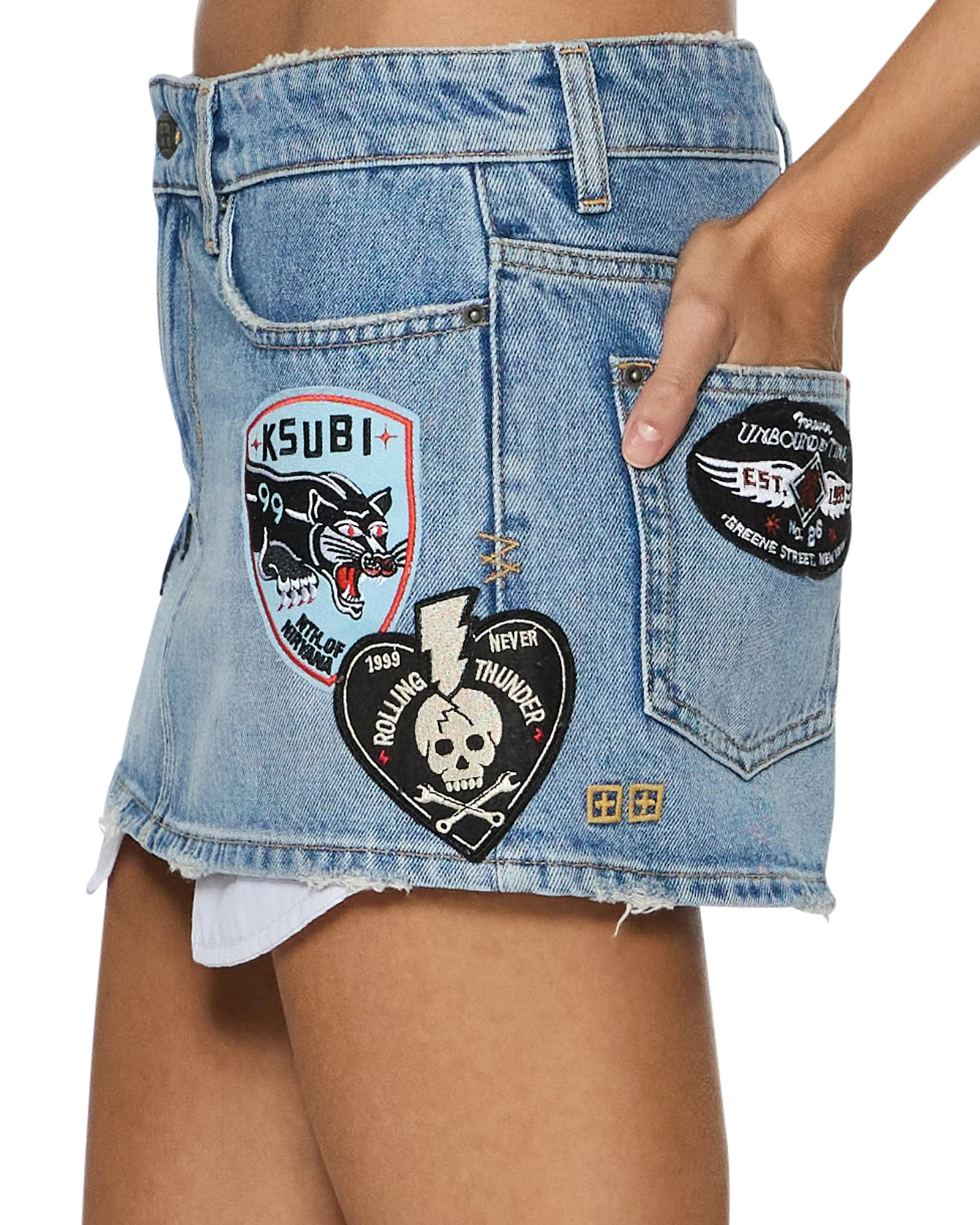 MICRO MINI SKIRT HORIZON PATCH - Image 3